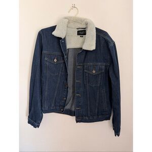 TRIOT Denim Sherpa Jacket Size Large